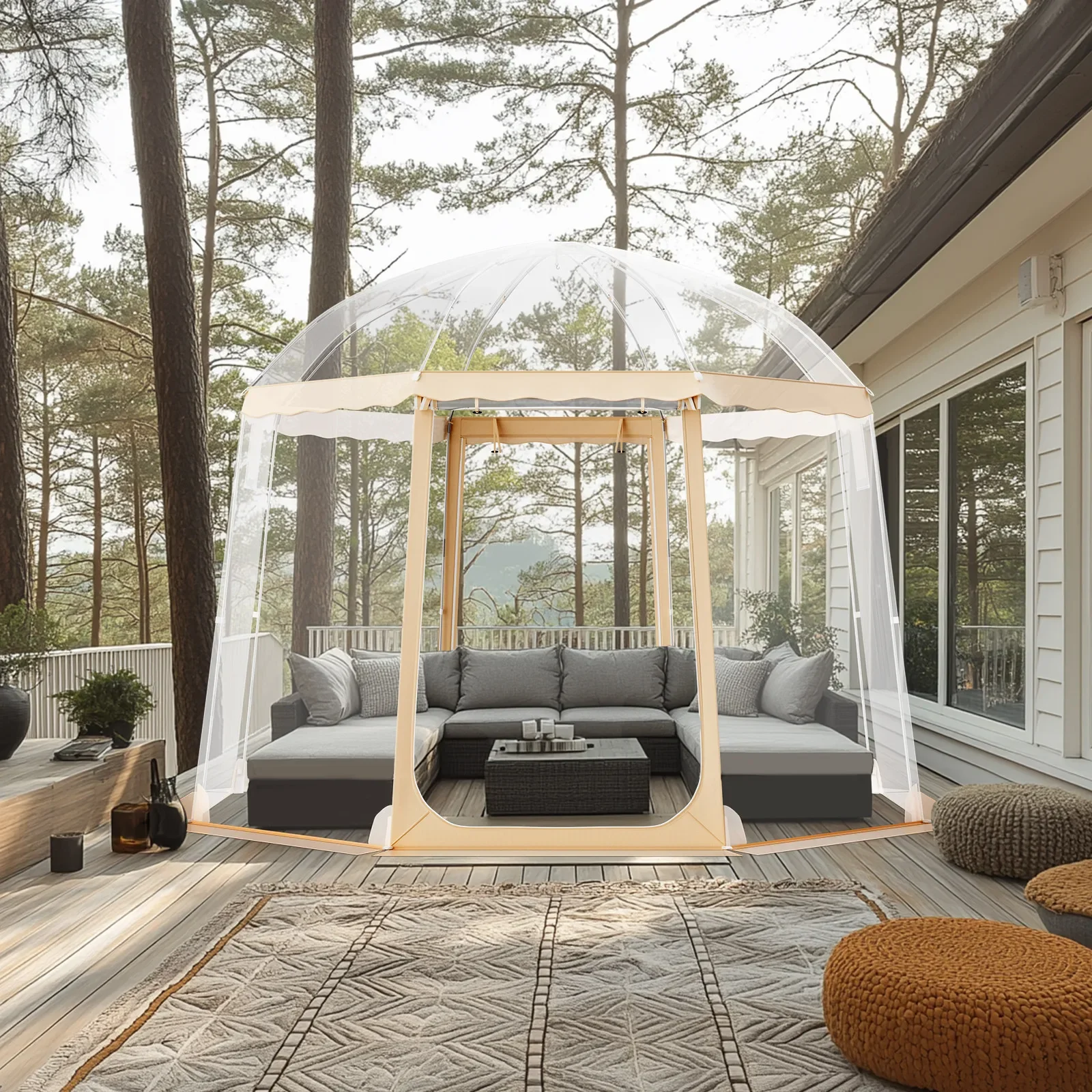 Latest Model Sports Tent Instant Pop-Up Clear Bubble Shelter Weather Proof 4-8 Person