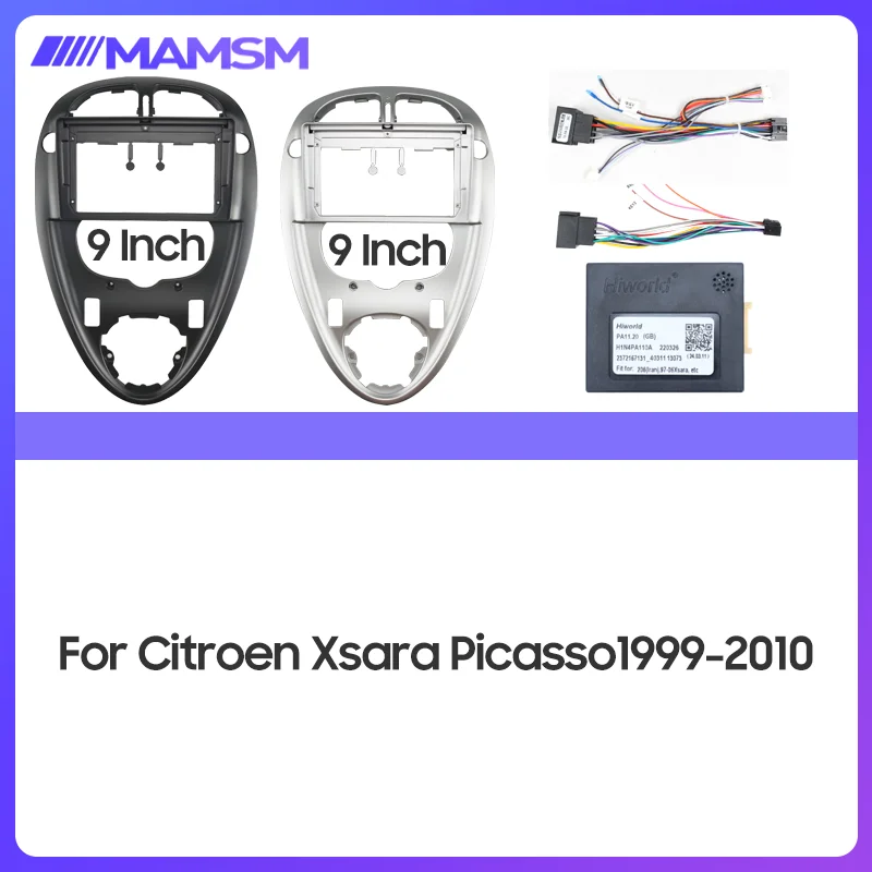 MAMSM 9 Inch Car Radio Frame Fascia Fit For Citroen Xsara Picasso 1999-2010 Android Multimedia Player Cable Can bus Harness