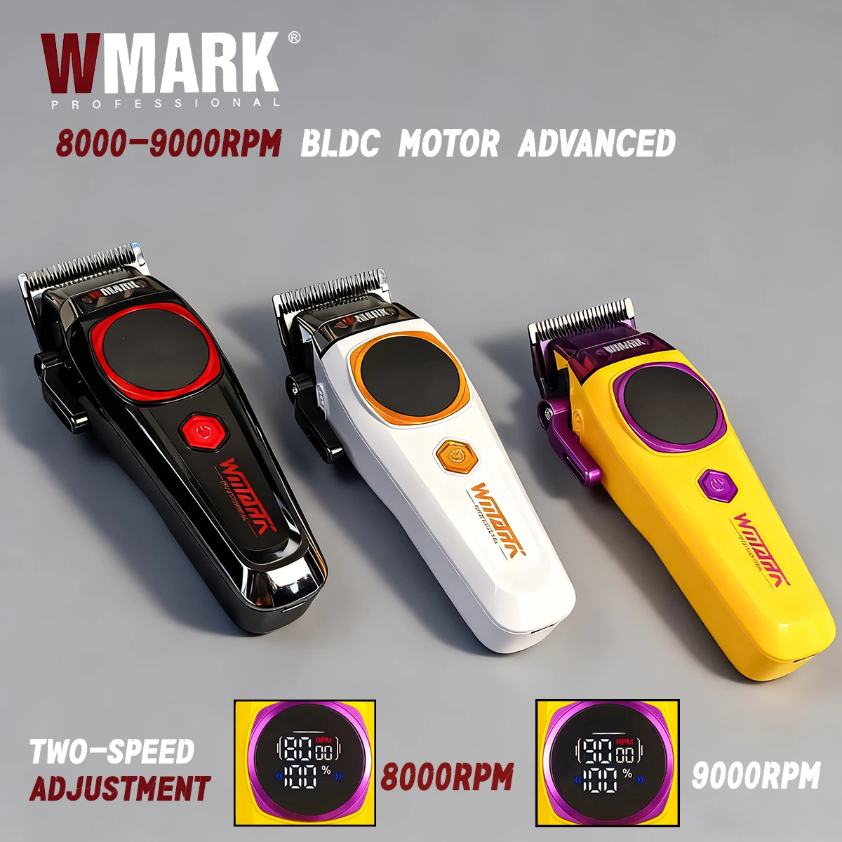 المهنية مقص الشعر الكهربائية عدة الشعر المتقلب WMARK 8004 8204 فرش السيارات 9000 دورة في الدقيقة مع قاعدة DLC آلة الحلاق شفرة