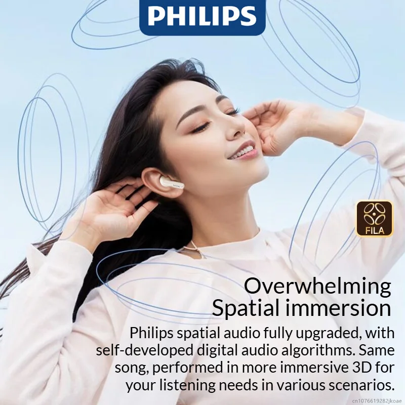 New Philips TAT1199 Earphone Wireless Bluetooth 5.4 Call Noise Reduction Earbuds HiFi Stereo Gaming Music Headphone Long Standby - view 5