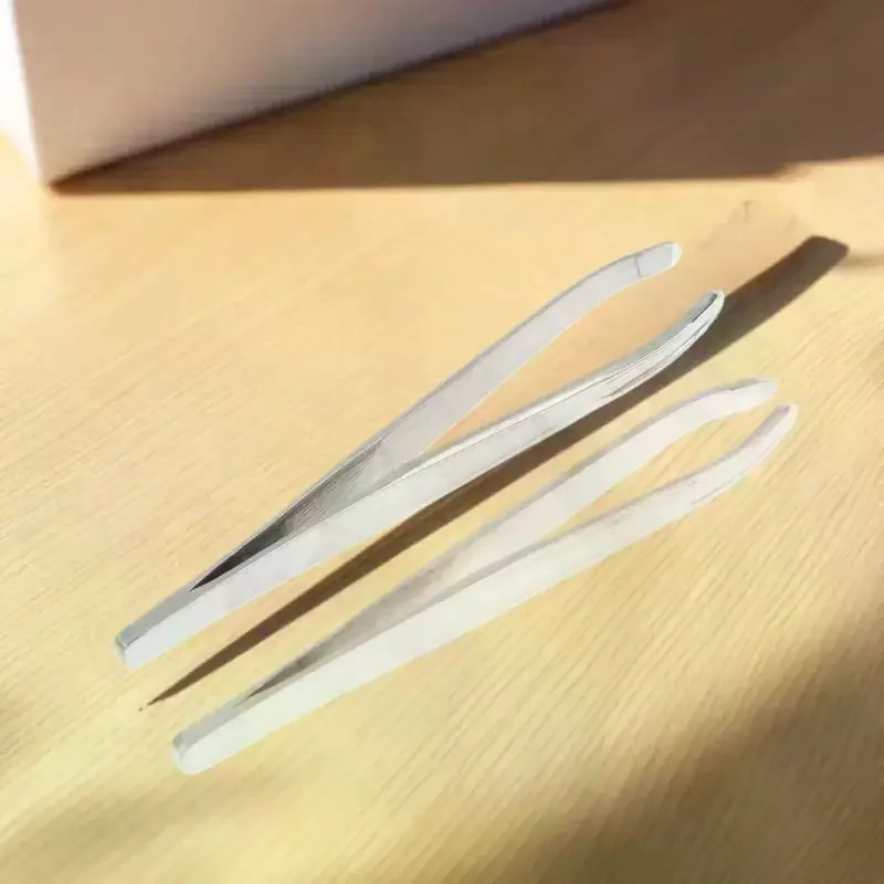 Premium Round Head Tweezers For Eyebrow & Facial Hair Removal Seamless Clips, Short Hair Precision Easy Combing For Eyebrows