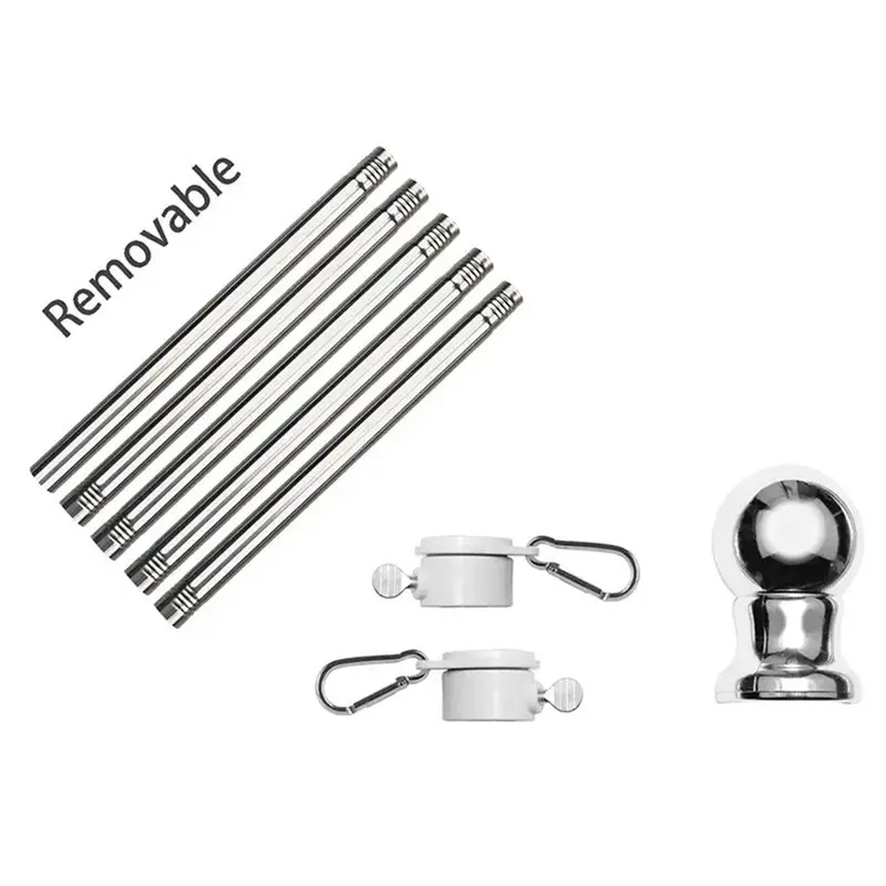Flag Pole For Outside Sliver 6FT Flag Poles Kit