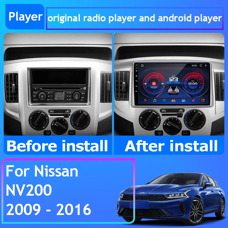 

For Nissan NV200 2009 - 2016 Car Radio Carplay GPS Navigation Android Auto Wifi No 2din DVD Multimedia Play Screen Wifi