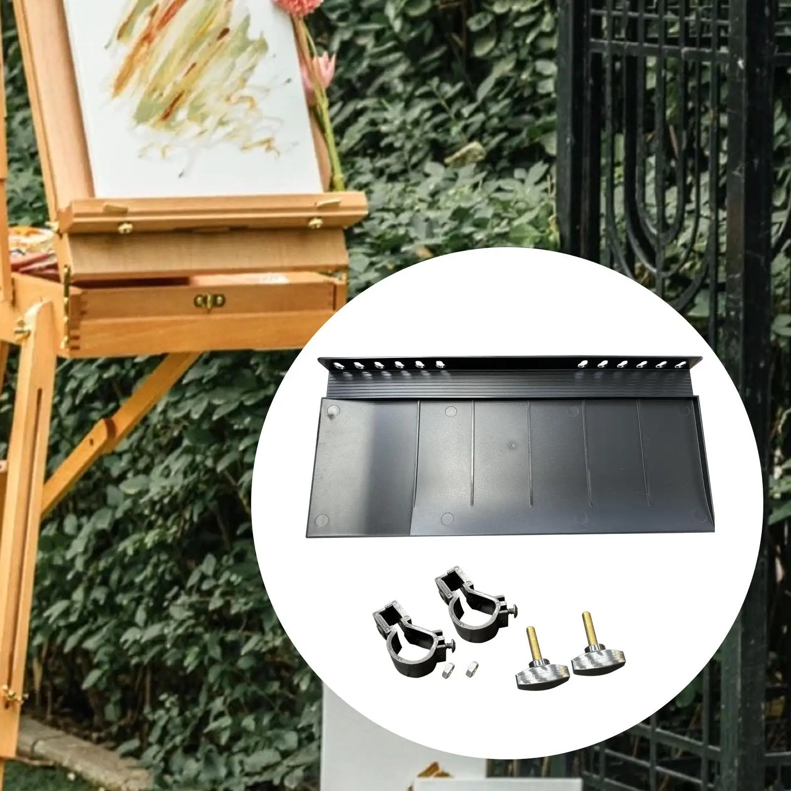 Detachable Easel Tray Shelf Storage Art Supplies Organizer Sketch Rack Tray for Drawing Tabletop Outdoor Indoor Enthusiasts Detachable Easel Tray Shelf Storage Art Supplies Organizer Sketch Rack Tray for Drawing Tabletop Outdoor Indoor Enthusiasts