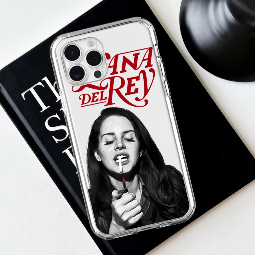 Singer L-Lana D-Del R-Reys For iPhone 16 15 13 14 12 11 Pro Plus MAX XS iPhone13 14 Mini Transparent Phone Case