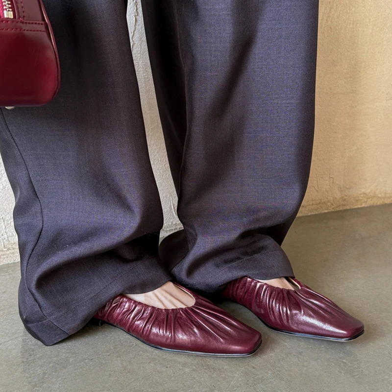 Women’s Genuine Leather Loafers - Low Heel Flats for Spring