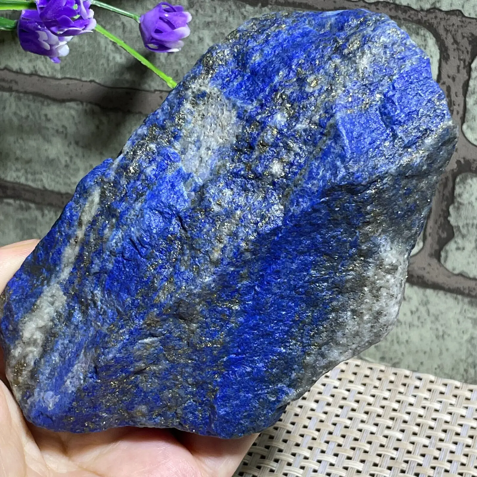 Natural Formed!  Blue, Lapis Lazuli Primordial Stone, Blue Quartz Crystal Rough Ore, Mineral, Reiki, Healing