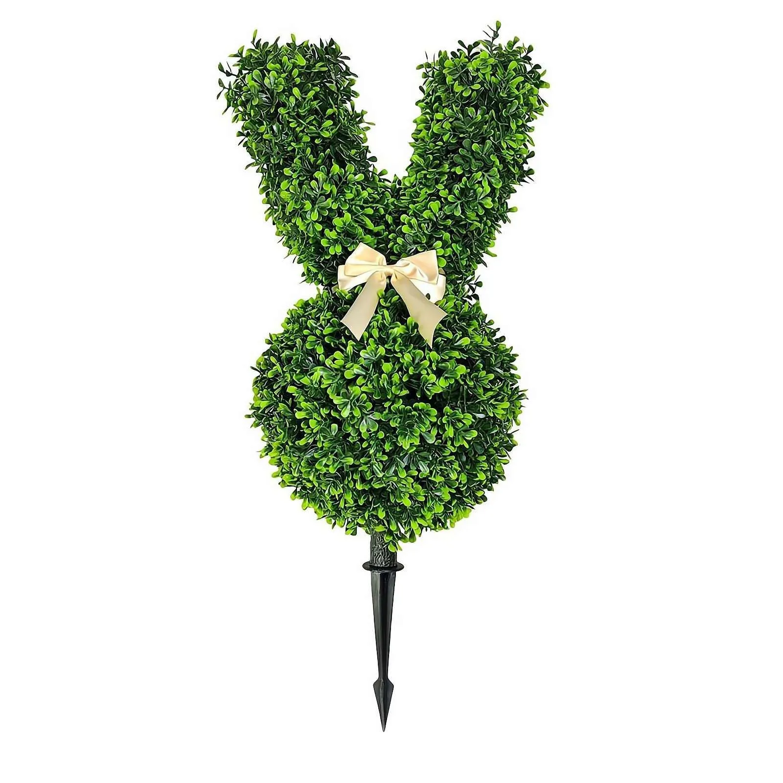 Detachable Simulation Rabbit- Shape Green Plant Green Plant Bonsai Hotel Courtyard Home Decoration Suitable For Easter