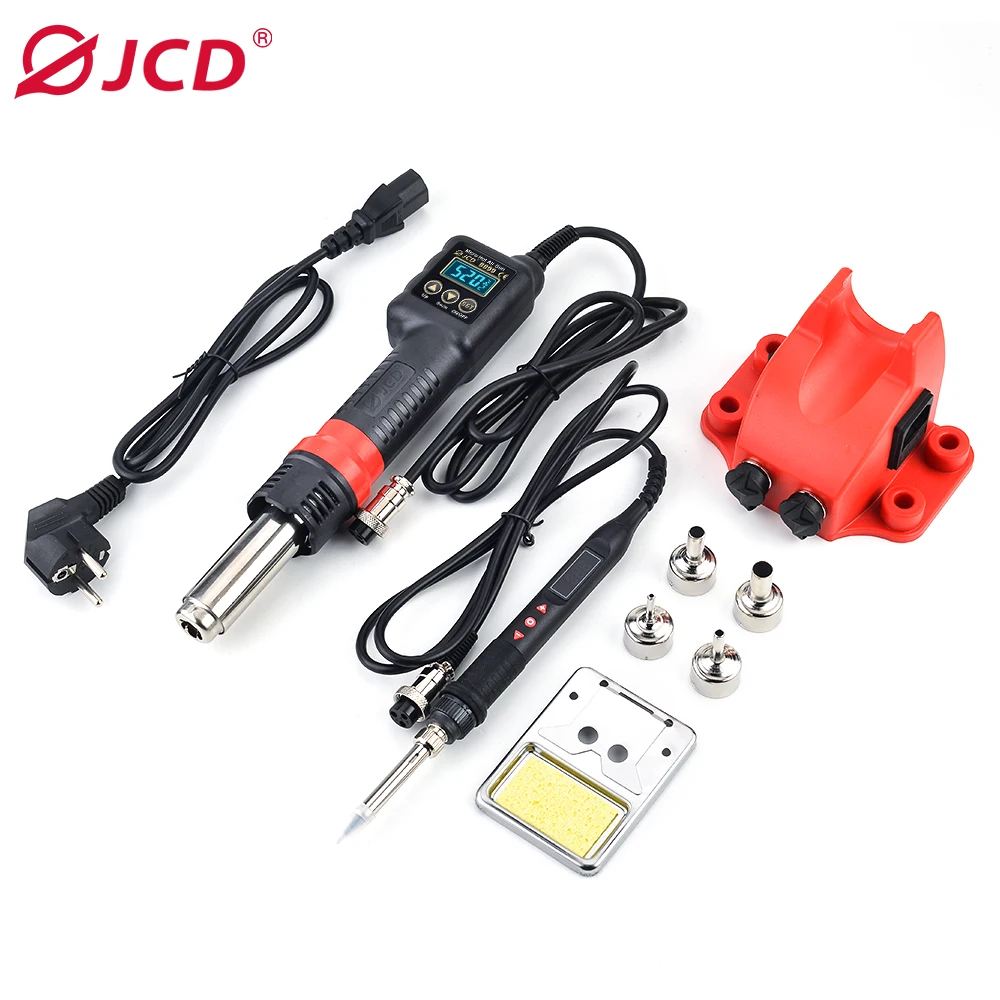 JCD 8899 Soldering Station LCD Digital Display 2 in 1 750W Hot Air Gun Rework Welding Station BGA SMD IC Welding Repair Tools