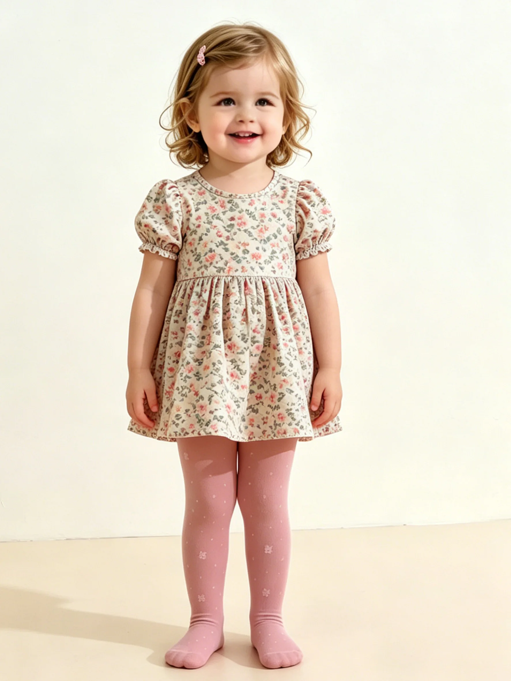 3Pack Toddler Girls Floral Print Tights 0-3Y UPF50 Sun Protection Sheer Elastic Kids Pantyhose for Summer Dress Party Daily Wear - view 4