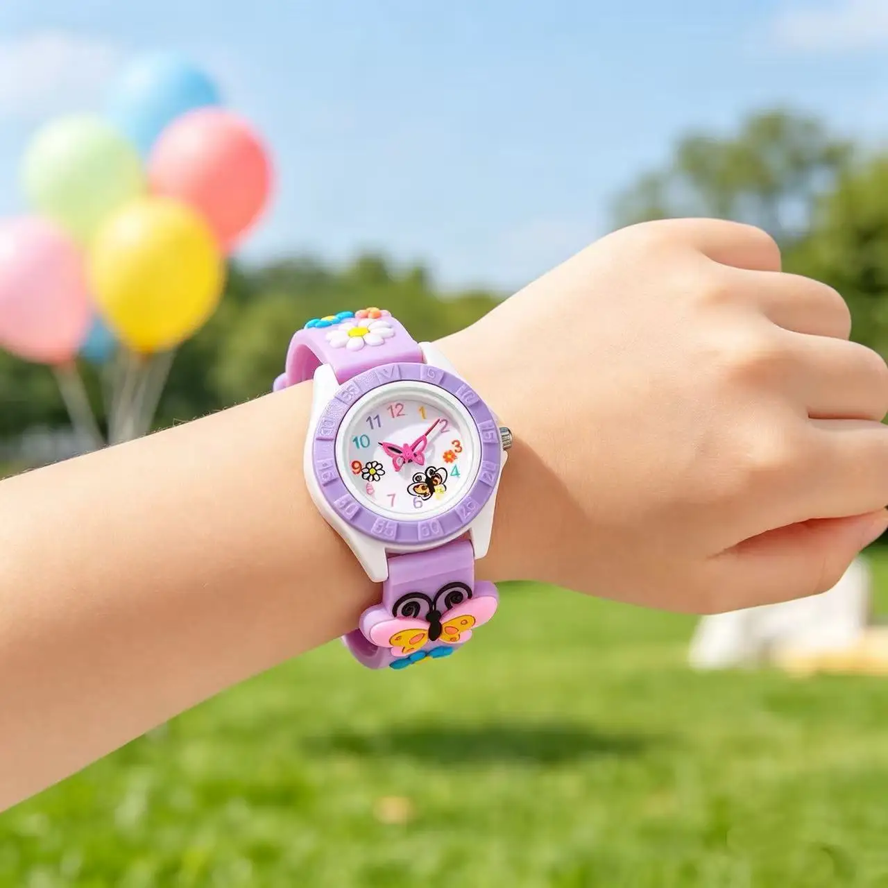 New Fashionable Children's Watch, New 3D Pattern Butterfly Children's Cartoon Watch
