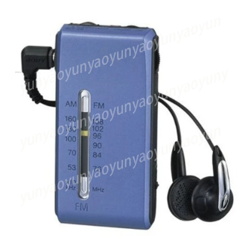 AM FM Portable Pocket Radio, 2 Band Analog Tuning Classic Mini Radio for Home Travel, Battery Powered