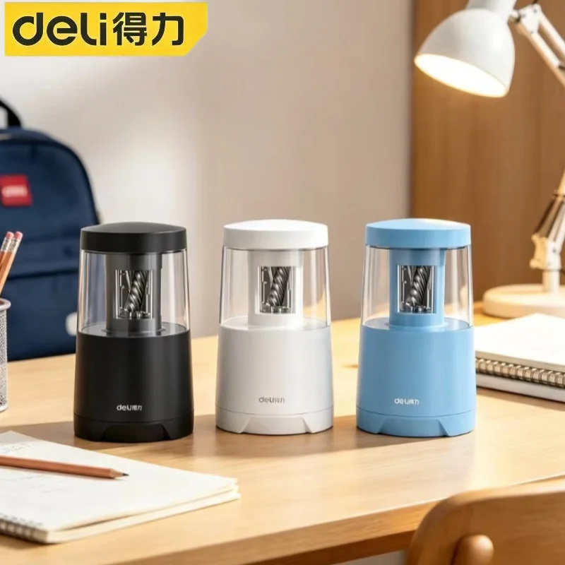 DELI Electric Pencil Sharpener Automatic Fast Sharpening USB Rechargeable Pencil Cutter For School Student Office Stationery