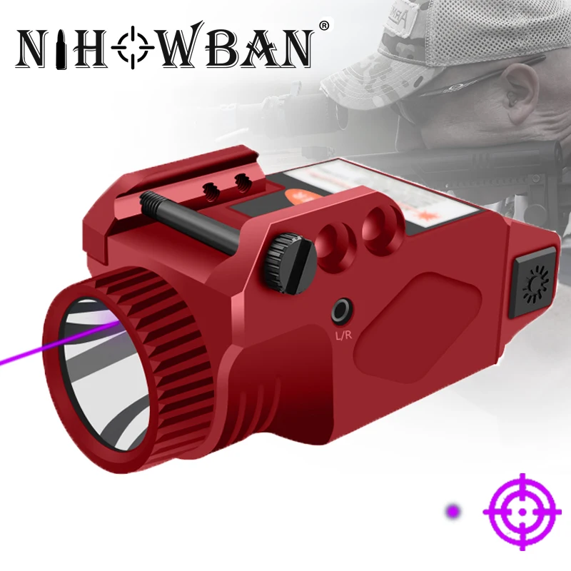 

Tactical Laser Sight Scope Led Flashlight Strobe Internal Penetration Laser for Handgun Glock Pistol Airsoft Tactical Hunting