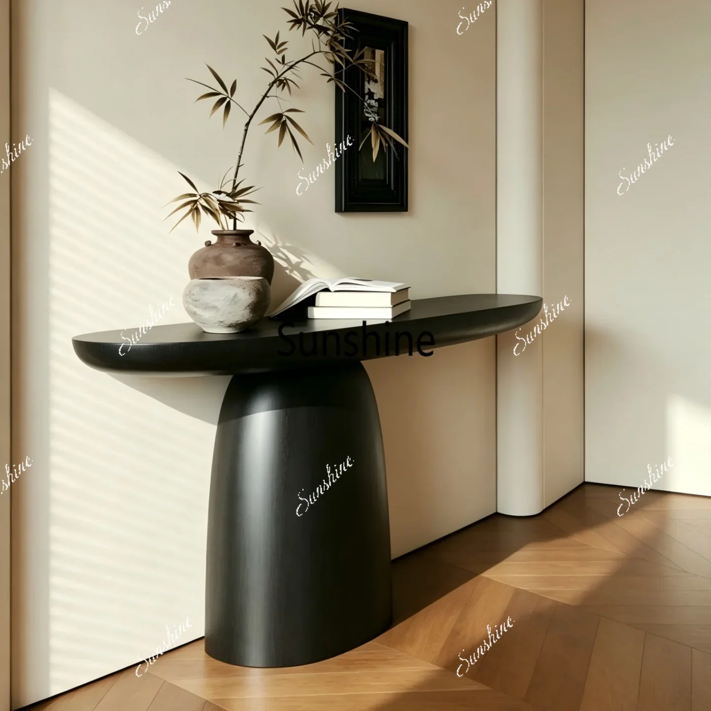 Minimalist style solid wood entrance table Modern simple entry end view table Decoration tableTJ