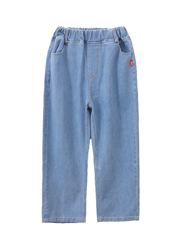 Abbigliamento Hip Hop per ragazze Camicia retrò stampata Top Jeans blu per bambini Ragazzi Abiti per costumi di danza jazz