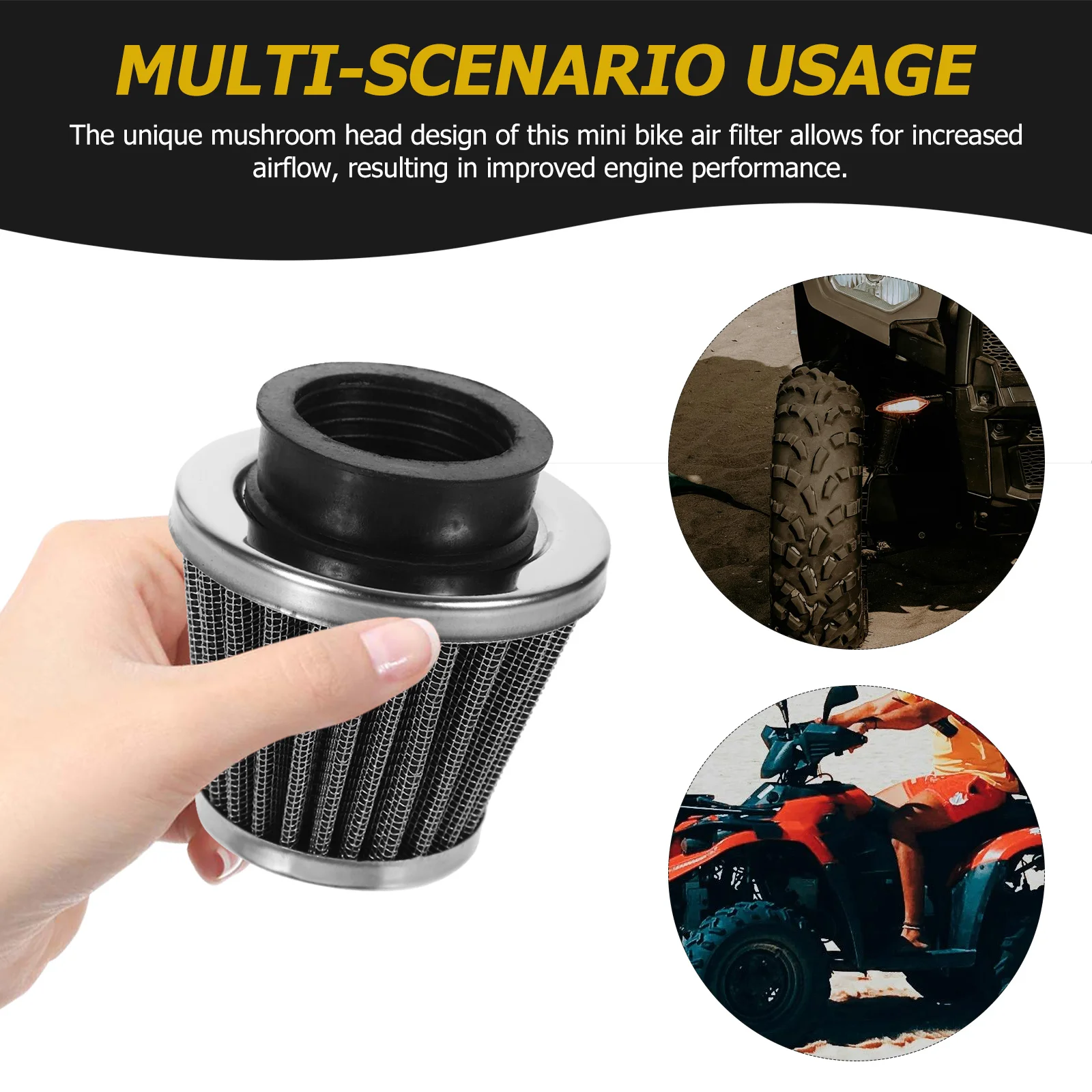 

Motorcycle Air Filter 35mm Intake Filter Mushroom Head Design Cleaner for Pit Bike Atv Go Kart Motorbike Accessories