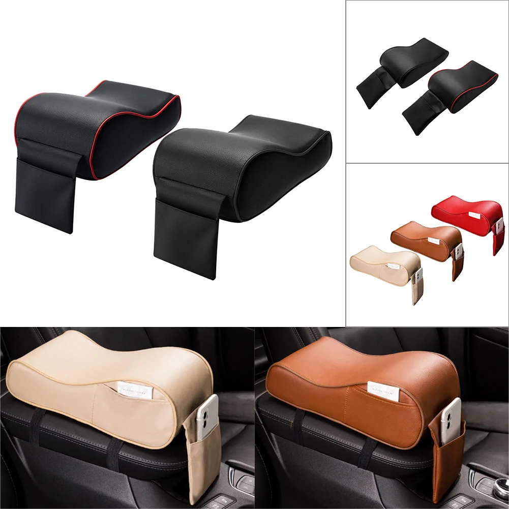 Multi Color PU Memory Foam Console Armrest Box Cushion Pad Mat Set Universal For Auto SUV Car Accessories