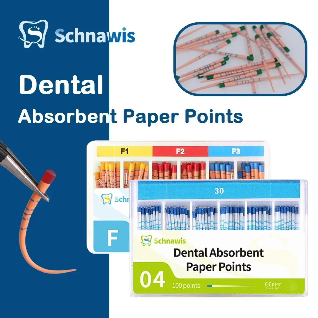 Dentistry Endodontics Paper Tips Cone Disposable Guttahanger Taper F1 F2 F3 Absorbent Fiber Poles Points Mark Dental Materials