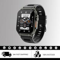 Waterproof Smart Watch Full Screen Touch 1.96 Inch Sports Smartwatch Bluetooth Call Heart Rate Blood Oxygen Monitoring