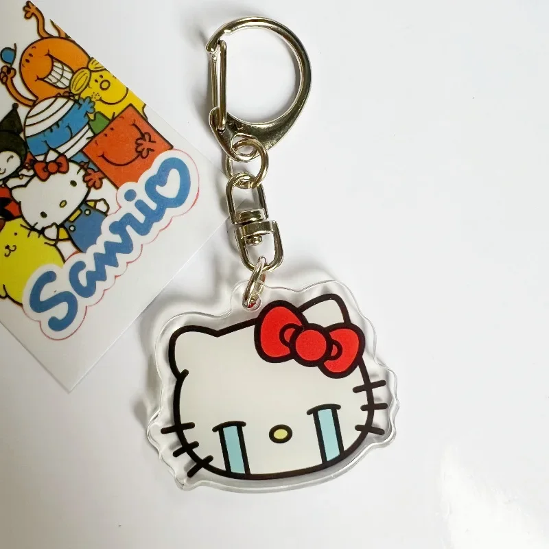 Hello Kitty Acryl Sleutelhanger Cartoon Anime Sanrio Kitty Kat Sleutelhanger Rugzak Hanger Sieraden Accessoires Geschenken