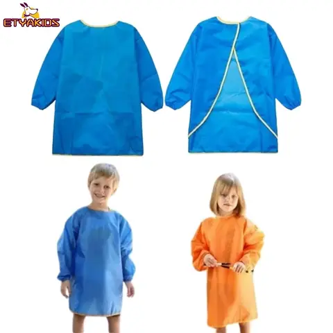 아기 소년 소녀 먹이 턱받이 긴 소매 앞치마 어린이를위한 방수 학교 그림 그리기 어린이 DIY Art Scraft Smock 아기 소년 소녀 먹이 턱받이 긴 소매 앞치마 어린이를위한 방수 학교 그림 그리기 어린이 DIY Art Scraft Smock