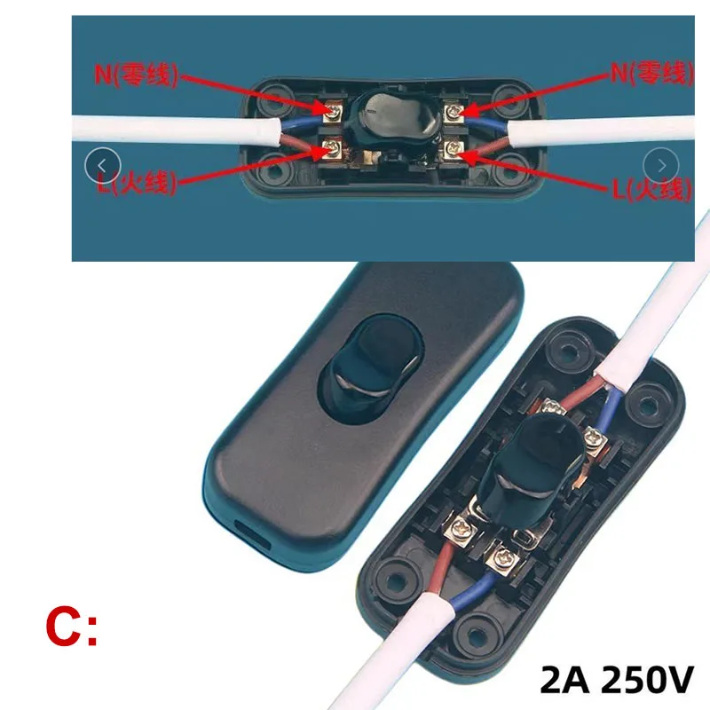 black 303 Rocker Switch ON OFF Push Button Switch for Table Led Lights Wiring Electric Online Switch 110V 250V