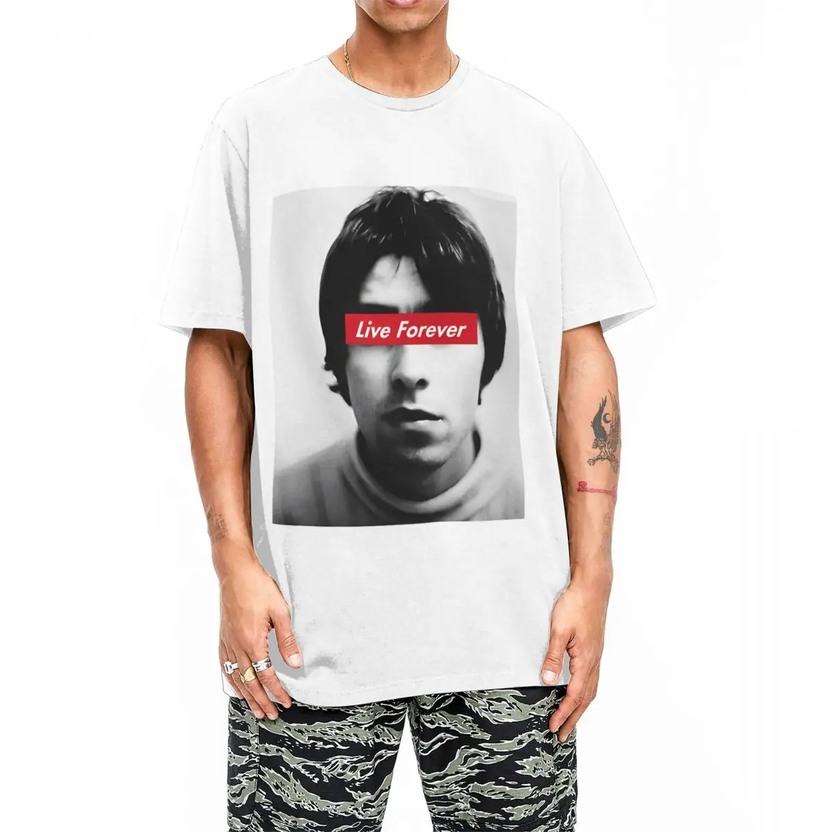 O-Oasis T-Shirt Summer liam gallagher Street Style T Shirts Cotton Hip Hop Tee Shirt For Male Short-Sleeve Print Clothing