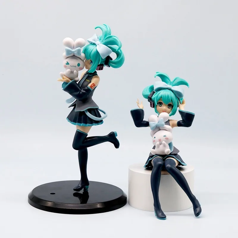 

20cm Hatsune Miku Cinnamon Dog Anime Character Kawaii Action Figure PVC Statue Collection Model Doll Toy Desktop Ornaments