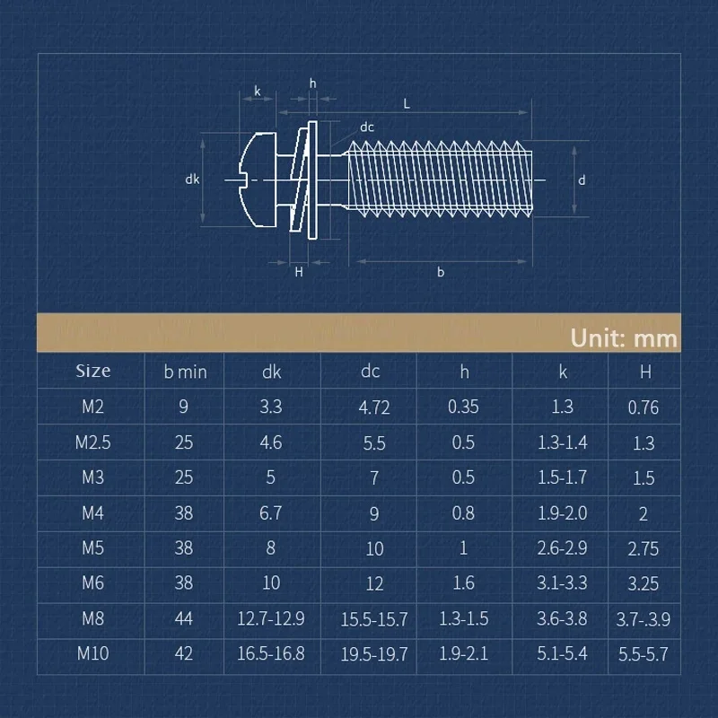 الصليب فيليبس مقلاة مستديرة رئيس SEM المسمار شقة غسالة الربيع طوقا تجميع الترباس M2 ~ M10 A2-70 304 الفولاذ المقاوم للصدأ جودة عالية