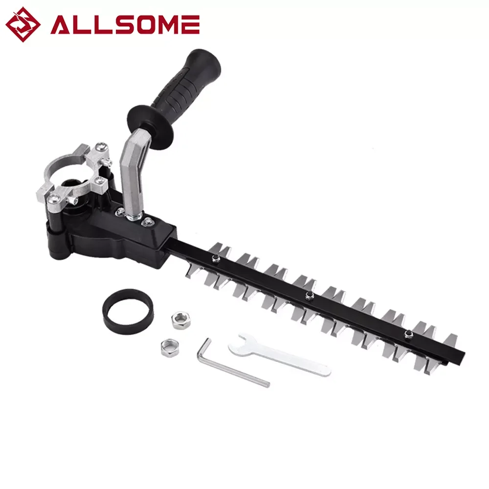 ALLSOME 45CM Portable Hedge Trimmer Adapter Attachment Angle Grinder To Hedge Trimmer Working Head Garden Removable Accessories