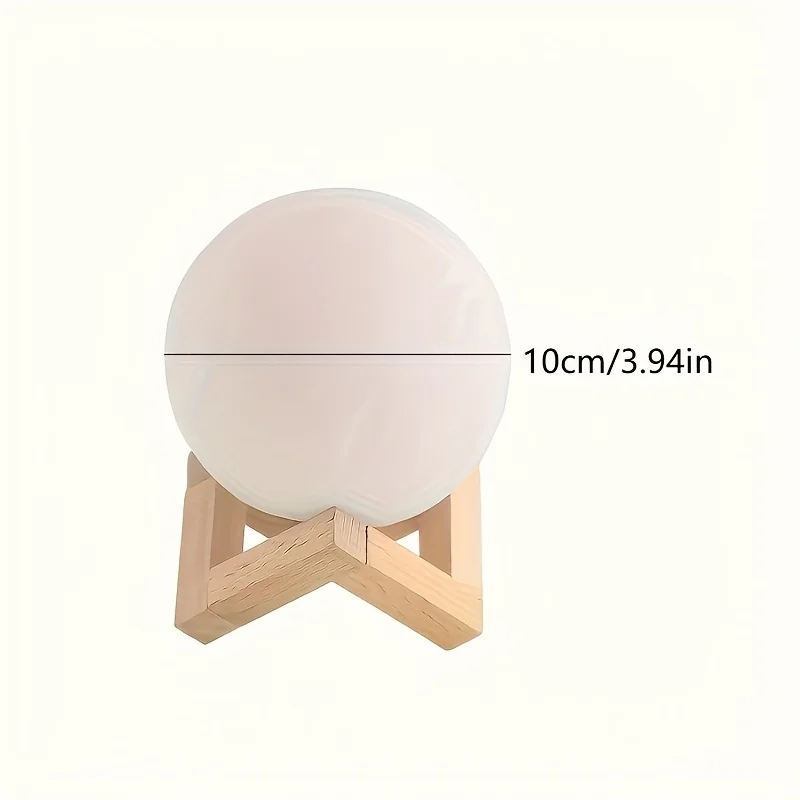 مصباح قمر LED من Cheng Rong مع حامل - توهج دافئ، سطوع قابل للتعديل، يعمل بالبطارية، مثالي لعيد الميلاد والهالوين