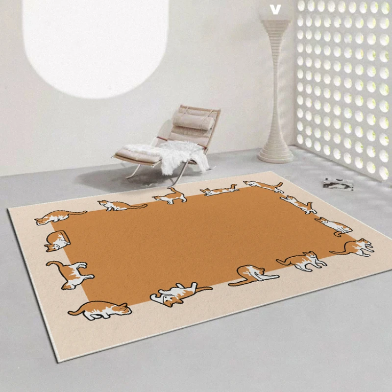 Modern Light Luxury Style Rug Children's Room Decoration Carpets Simplicity Living Room Sofa Rugs Large Area Home Bedroom Carpet