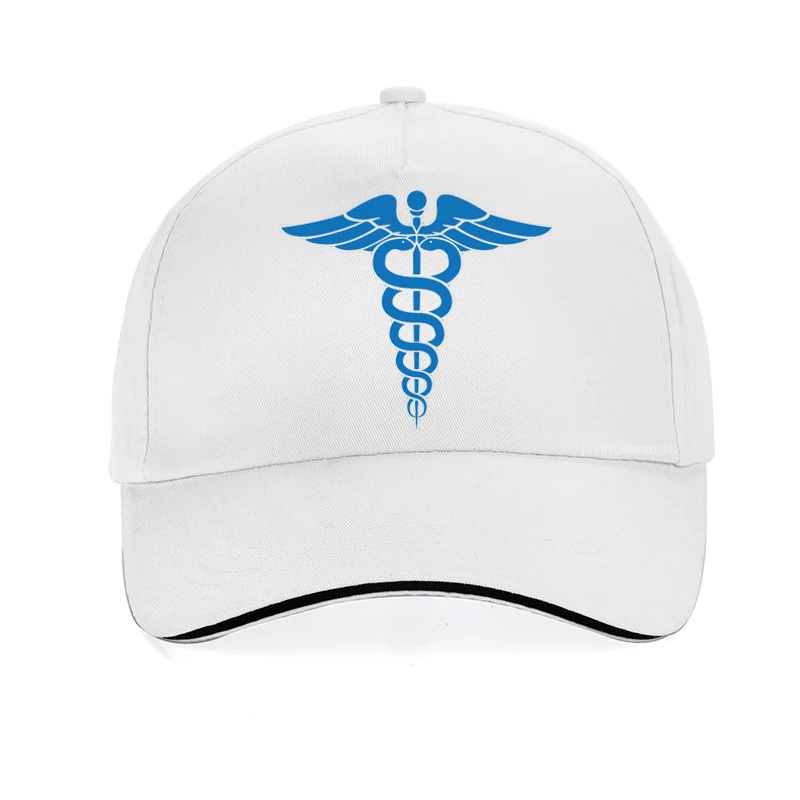 EMT Star of Life Nursing Ambulance Print Baseball Cap Men Women Caduceus hat  Medicine Symbol Nurse Doctor Medical Bonnet