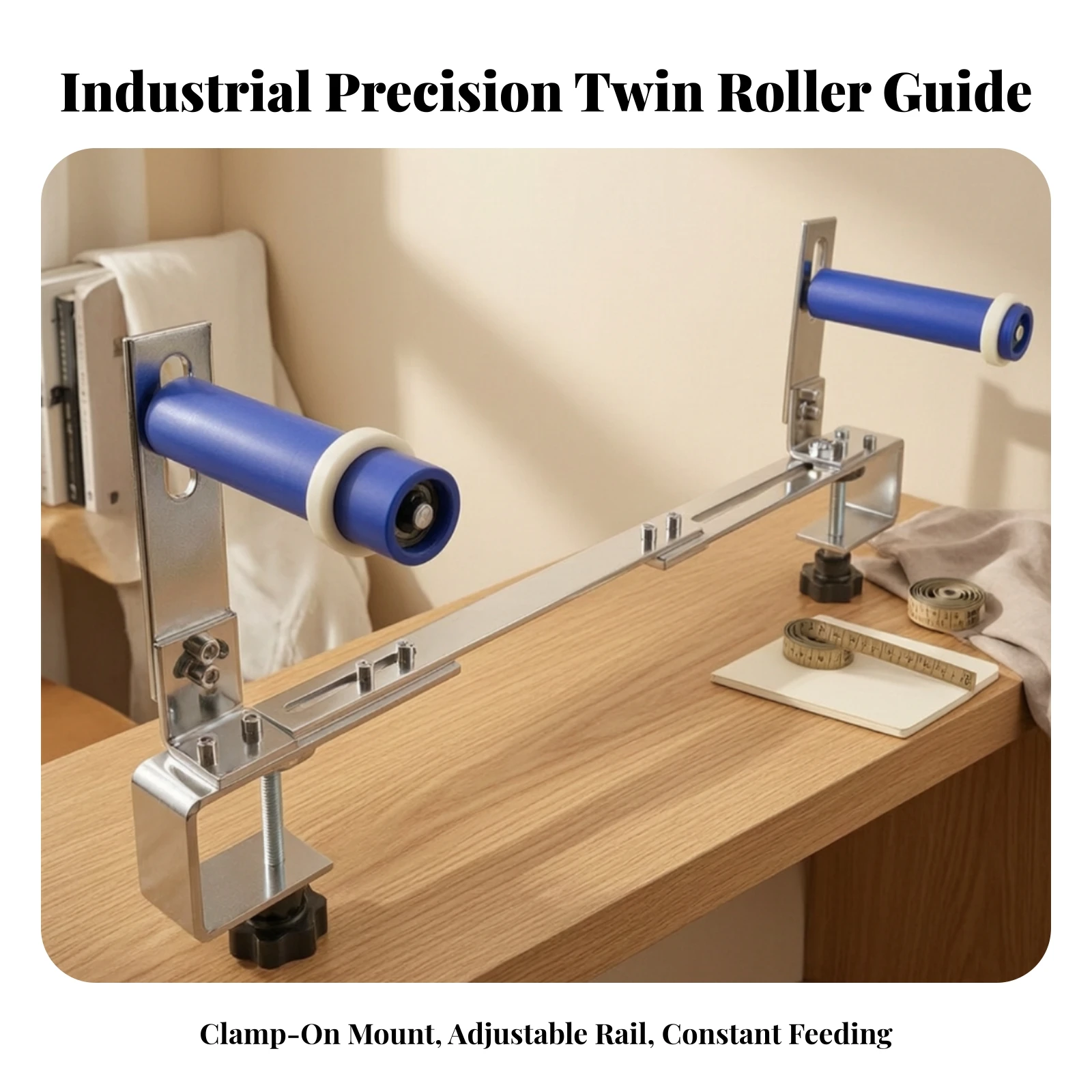 Sewing Machine Attachment with Table Clamp Sturdy Elastic Sewing Guide Attachment No-Drill Space-Efficient for Seamstresses