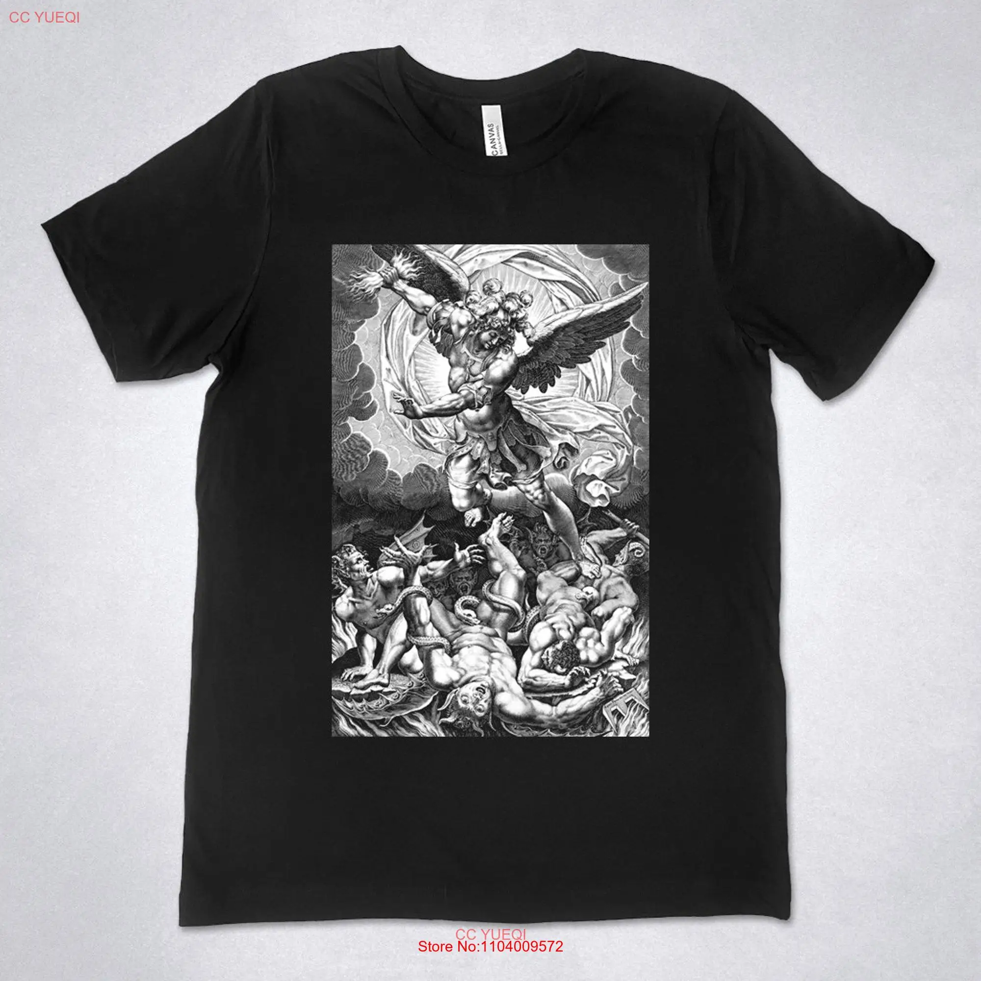 The Fall of rebellious angels t shirt Philippe Thomassinthe Rebel Art back patch engraving long or short sleeves