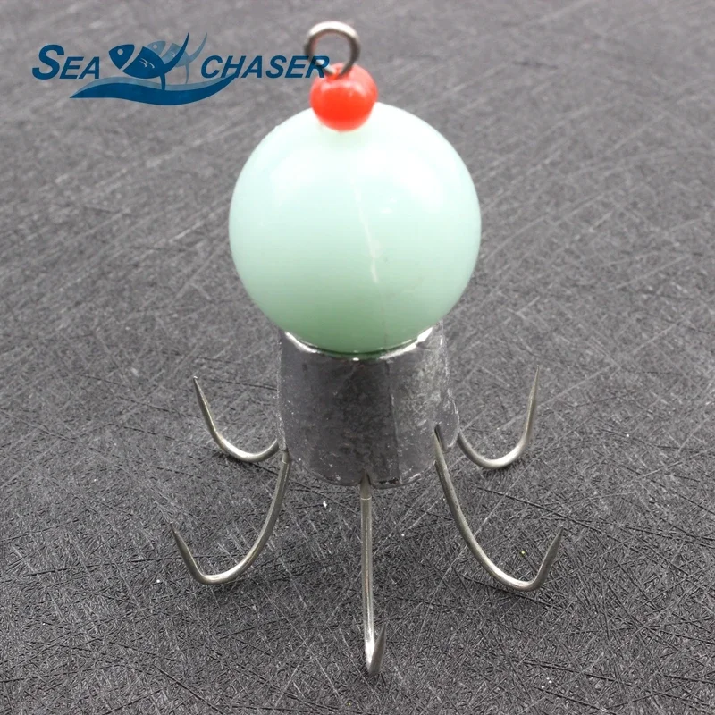 2018 NEW 3Pcs/lot 50g Luminous Vivid Lifelike Simulation Fishing Tackle Squid Jig Lures Octopus Squid Fish hook  Free shipping