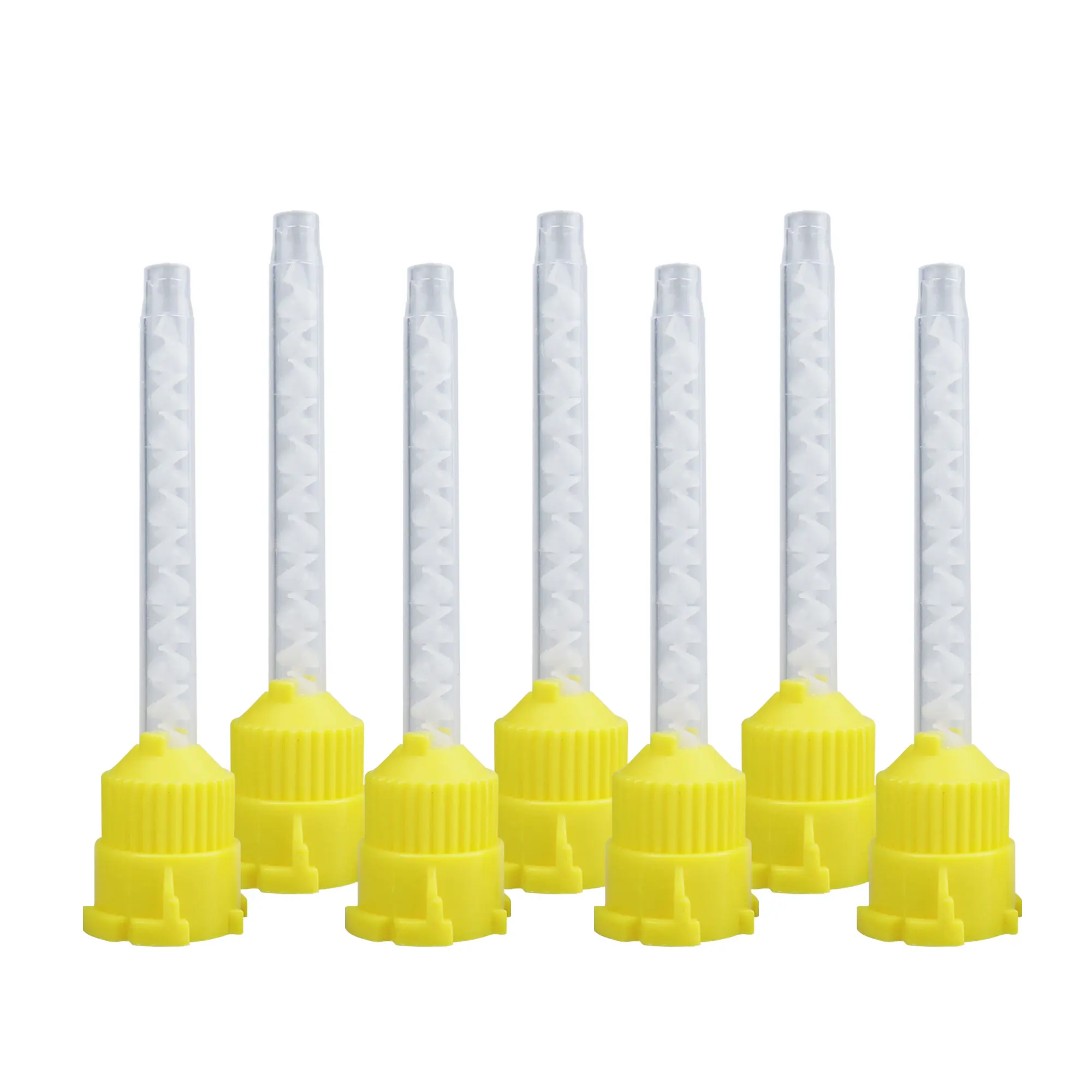 50pcs Dental Mixing Tips Disposable Silicone Rubber Mixing Head Dentistry Materials Silicone Rubber Gun Conveying Mixing Tubes