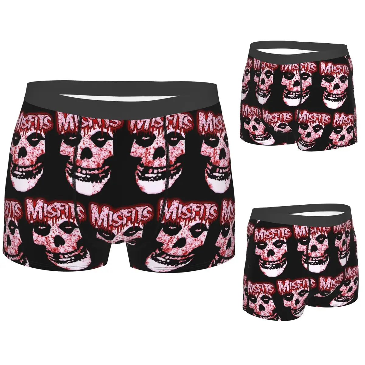 

Трусы-боксеры, шорты Misfits, трусики с черепом, мужское удобное нижнее белье для мужчин, подарки бойфренду