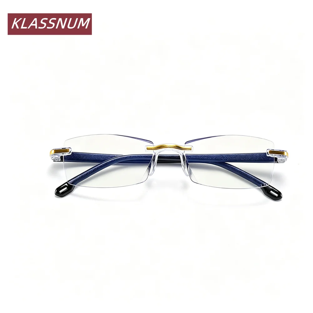 KLASSNUM ブルーライトカットリーディンググラス 反射防止 バイフォーカルアイウェア 耐傷性 超軽量メガネ コンピューターアイウェア ゴーグル