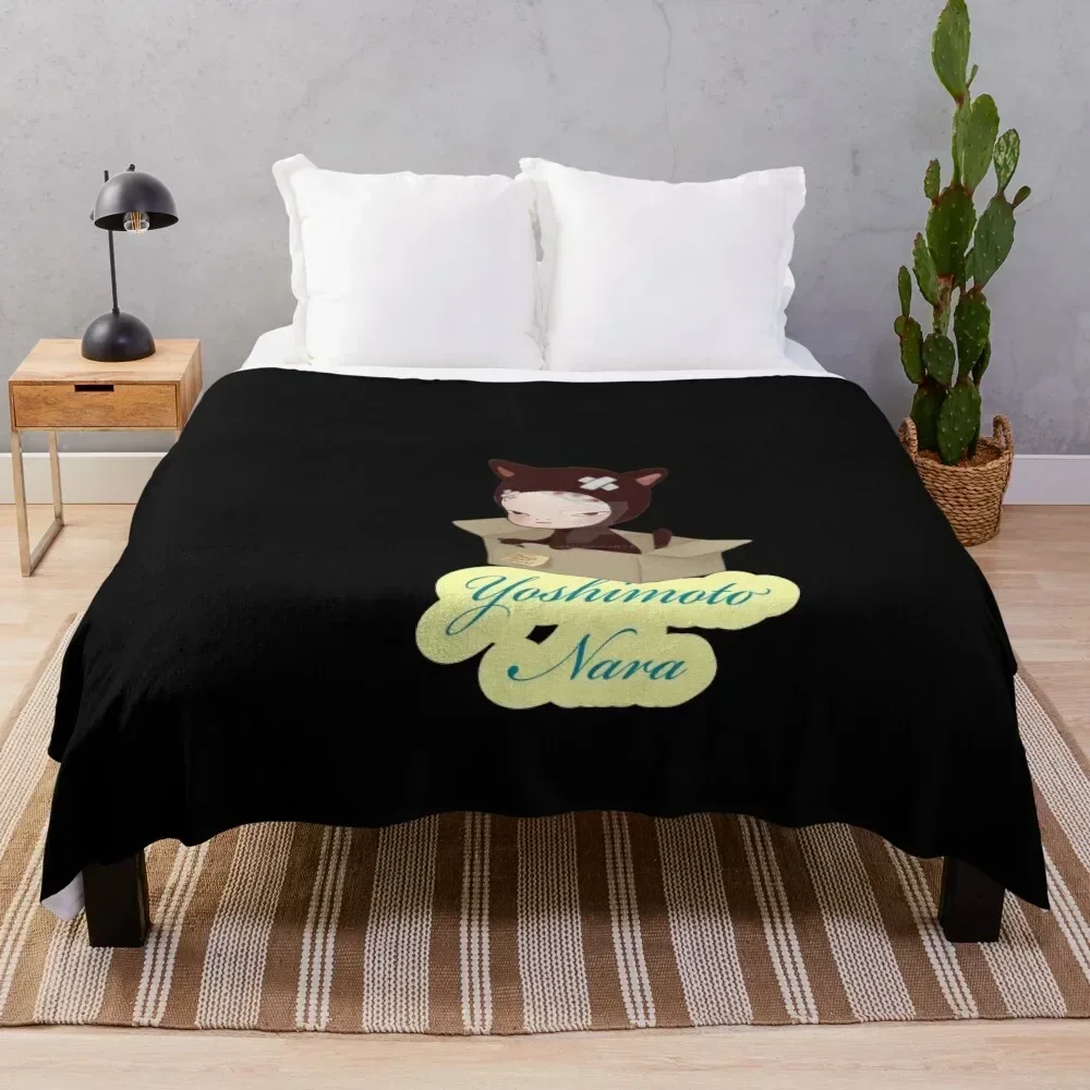 

yoshimoto nara Throw Blanket Plaid Flannel halloween Blankets