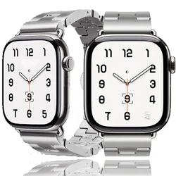 H Bracelet For Apple Watch Band Ultra 3 Series 11 10 9 Band 46mm 42mm 45mm 41mm Stainless Steel Strap For IWatch SE 3 44mm 40mm