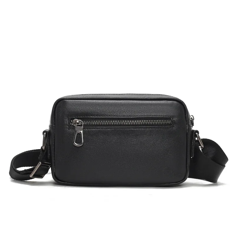 New Genuine Leather Single High-end Men's Crossbody Casual Top Layer Cowhide Small Shoulder Luxury Men Bag Phone Backpack