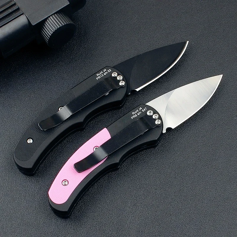 

New 134 Tulu Folding Pocket Outdoor Camping Knife 154CM Blade T6 Aviation Aluminum +G10 Handle Portable Self-defense Knives
