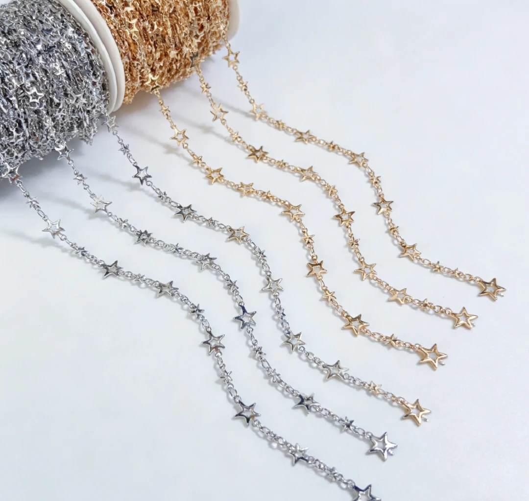 Hollow Star-Shaped Iron Chain for DIY Necklace Bracelet Making