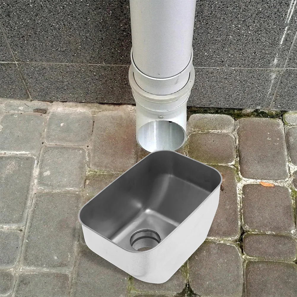 Stainless Steel Downspout Gutter Filter Funnel Wide Mouth Adapter Roof Drainage Water Diverter Connector Rain Gutter Parts