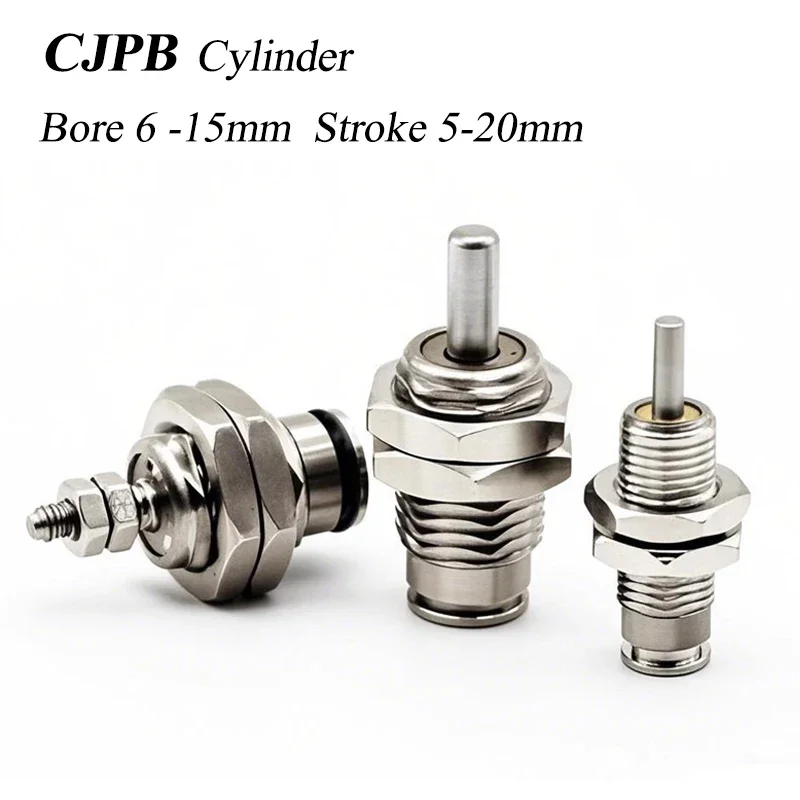 HLH CJPB Mini Air Pneumatic Cylinder CJPB 6/10/15*5/10/15/20mm Air Single Acting Type Micro Needle Shaped High-quality And Durab