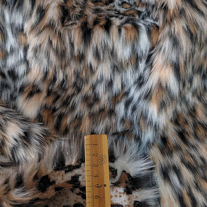 Good Hair 2cm Leopard Tiger Pattern Faux Fur Fabric Plush Artificial Wool Fabric Sewing Material Diy Clothing Accessories