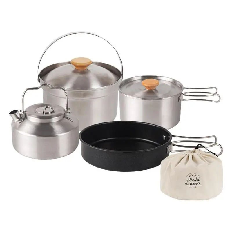 

Camping Cookware Utensils Equipment Camping Accessories Kits Cookware Folding Cooking Set for 4-5 People Cooking Outdoor