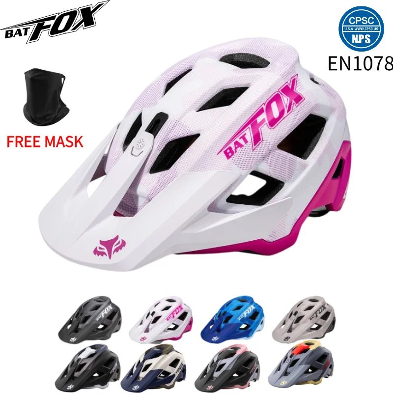 

BATFOX Bicycle Helmet MTB Summer Mountain Bike Helmet Integrated Male and Female Cycling Helmet For Outdoor Safety